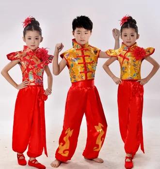 čínske tradičné tanečné kostýmy detí dragon deti ľudové tanečné kostýmy moderné hanfu pre dievčatá lev národnej pre chlapcov