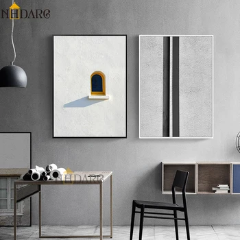 Moderný Jednoduchý Čierna Biela Módne Dekoratívne Plátno Štýl Tlače Maľovanie Nordic Minimalistický Domova Steny V Obývacej Izbe Umenie