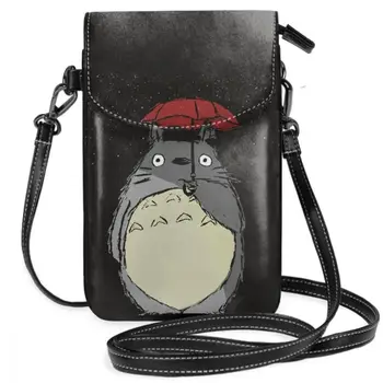 Totoro Taška Cez Rameno Totoro V Daždi Kožená Taška Multi Účel Dospievajúce Ženy Tašky Mini Dámske Trendy Shopper Vzor Kabelku
