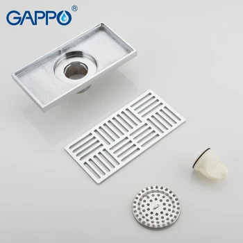 GAPPO kanalizácie kúpeľňa so sprchou poschodie kanalizácie obdĺžnika, podlahy kryt anti-zápach sprcha mozgov nečistôt, Mosadz kúpeľňa odpadovej kanalizácie