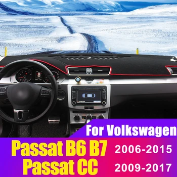 Auto Panel Pokrýva Mat Vyhnúť Light Pad Prístrojový Panel Koberce Pre Volkswagen VW Passat B6 B7 2006-Passat CC 2009-2017