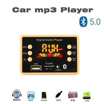 Veľký Farebný displej Bluetooth 5.0 auto MP3 Bluetooth dekodér rada bezstratový formát audio priečinok prehrávania s FM na USB TF Card