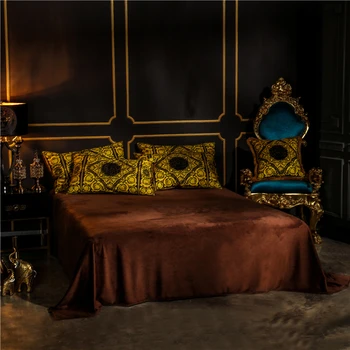 Luxusné Európske Styel Zimné Hrubé Velvet Flanelové Palác posteľná bielizeň nastaviť Flaušová Tkanina Perinu Posteľ List/Bielizeň, obliečky na Vankúše 4pcs