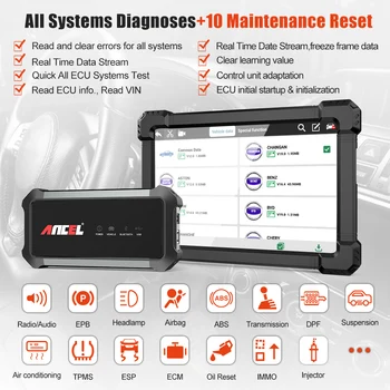 Ancel X7 OBD2 Skener Profesionálnej Bluetooth, Wifi Celý Systém Auto Diagnostický Nástroj, ABS Oleja Resetovať OBD 2 Automobilový Skener