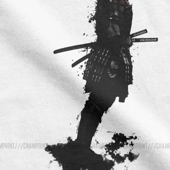 Pánske T-Shirt Obrnené Samuraj Humor Čistá Bavlna Tričká Krátky Rukáv Bojovník Ninja Ronin Japonský Katana Tričko Oblečenie Obrázok