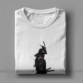 Pánske T-Shirt Obrnené Samuraj Humor Čistá Bavlna Tričká Krátky Rukáv Bojovník Ninja Ronin Japonský Katana Tričko Oblečenie Obrázok