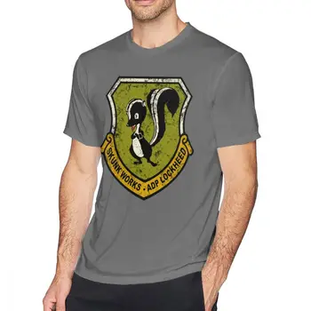 Skunk T Shirt Lockheed Skunk Works Vintage Logo T-Shirt Lete Plus veľkosť Tee Tričko 100 Bavlna Roztomilé Samec Krátky Rukáv Tričko