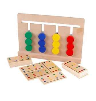 Hračka montessori materiálmi Štyroch Farbách Hra Color Matching pri rannom Detstve Predškolského Vzdelávania Vzdelávacie Hračky