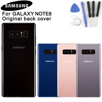 Samsung Originálne Zadný Kryt Prípadoch pre Samsung GALAXY Note8 Poznámka 8 N9500 N9508 SM-N950F N950F Sklo Bývanie Bezplatné Nástroje 6 farieb