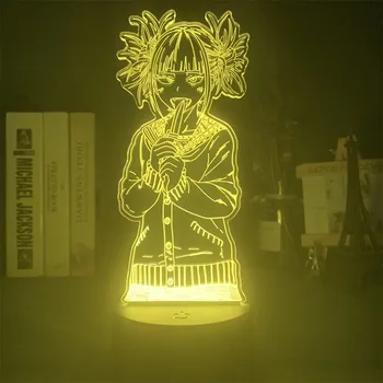 Môj Hrdina Akademickej obce Všetkých Môže Anime Postavy 3d Nočné Osvetlenie Izuku Bakugou Himiko no toga Farebné Dotyk Akcie Figma Lampa Model Hračky