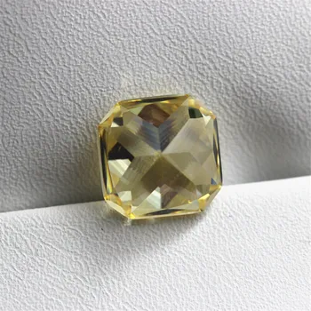 Nádherné krásne svetlo žltý štvorcový tvar princess-cut pre krúžok brecelet gem-set šperkov veľkosť 10X10mm a 12X12mm