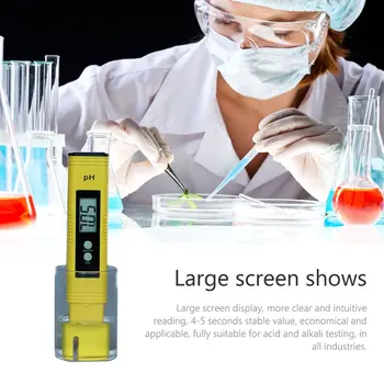 Prenosné Kyslosť Ph Meter vysokou presnosťou 0.01 Digitálny LCD Akvárium Vody Kyslé PH meter Bazén Analyzer