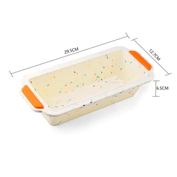 Silikónové Kolo Obdĺžnikové Formy Nastaviť Silikónové Tortu Toast Chlieb Zásobník Formy Non-stick Farba Náhodné Pečenie Nástroje