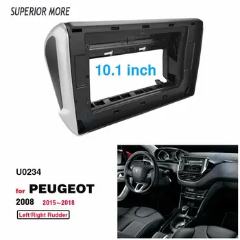 2 Din 10.1 Palcový Inštaláciu autorádia DVD GPS Mp5 Plastové Fascia Panel Rám pre Peugeot 2008~2018 Dash Mount Kit