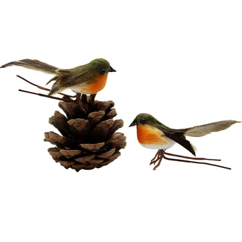 10PCS Robin Vtákov, Vianočný Stromček, Dekorácie, Remeselné Umelé Perie Vianočný stromček Veselé Vianočné Ozdoby