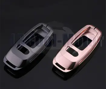 Silver Rose Gold Titánová Čierna Anti-hodiť Ochranný Kryt Plášťa Hliníkovej Zliatiny Kľúča Vozidla Prípade Audi A8