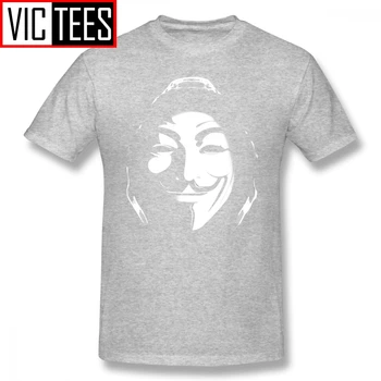 Mens V For Vendetta T-Shirt ANONYMNÉ, T Košele Grafické Bavlna Tee Tričko kocúrik Basic Plus veľkosť Tričko