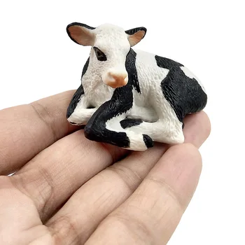 Farma hydiny Kawaii Simulácia mini mlieka Kravy Dobytka Býk, Teľa plastové Ox animal model figúrka hračka údaje domova dekorácie