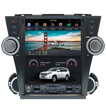 Tesla Android7.1 Nie DVD prehrávač, GPS Navigáciu Pre Toyota Highlander na roky 2009-2013 MAPY CD VEĽKÉ 12.1
