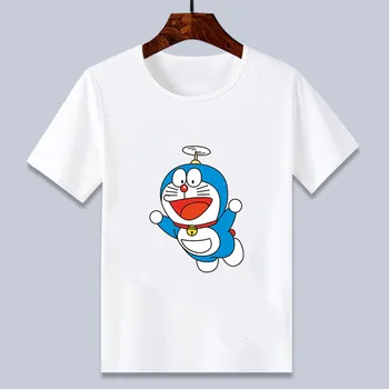 4 6 8 10 12 14T roztomilý Doraemon cartoon biele tričko baby chlapci a dievčatá tričko