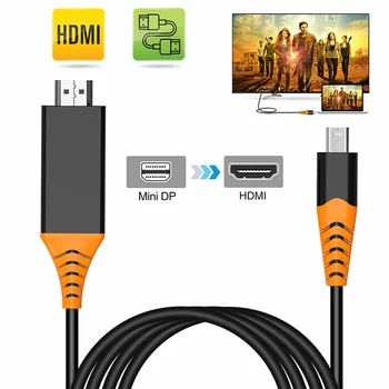 4K 60HZ Mini DP Samec na HDMI Samec kábel Kábel Adaptéra Converter pre HDTV/Monitor/Projektor