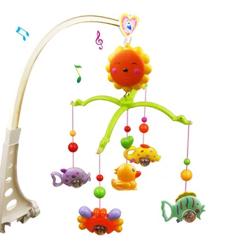 2017 Hudby Hrkálky Posteľ Bell Krásne Baby Dieťa Mobile Postieľky Cartoon Toy Box Wind-Up Pohybu s Hudbou Hračky pre deti 0-12 mesiacov