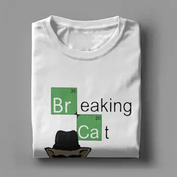 Pánske Lámanie Mačka Breaking Bad Walter Biele Tričká Heisenberg Čistej Bavlny Oblečenie pre Voľný čas Krátky Rukáv Harajuku Tees T-Shirt