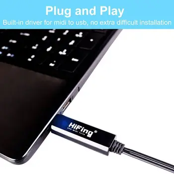 HiFing USB V-OUT, MIDI Rozhranie Konvertor/Adaptér s 5-PIN DIN MIDI Kábel na PC/ Notebooku/ Mac