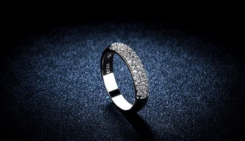 YANHUI Luxus Plný Zirconia Diamantové Prstene Pre Ženy, Striebro 925 Šperky Kapela Krúžky Sľub Svadobné Anel Vyhlásenie Anillos KR037