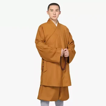 Bavlna Shaolin Mních Jednotné Budhistické Župan Kung Fu Bojových Umení Vyhovovali Meditácie Oblečenie