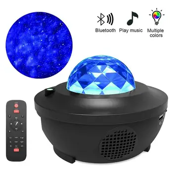 Farebné Projektorom Hviezdnej Oblohe v Noci Blueteeth USB Hlasové Ovládanie Hudobného Prehrávača detský Nočné Svetlo Romantický Galaxy Lampa Projektora
