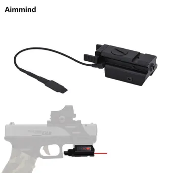 1mw Mini Červeným Laserovým Zameriavačom 20 mm Rail Pištole Weaver Picatinny Puška Rozsah Taktické Kompaktný Laser Kód Airsoft Zbraň na poľovné