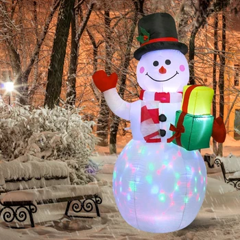 1,5 m LED Svetlo, Nafukovacie Model Vianočné Snehuliak Farebné Otočiť Airblown Bábiky Hračky domáci Dvore Nákupné Centrá Xmas Party Decor