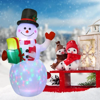 1,5 m LED Svetlo, Nafukovacie Model Vianočné Snehuliak Farebné Otočiť Airblown Bábiky Hračky domáci Dvore Nákupné Centrá Xmas Party Decor