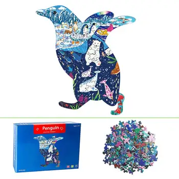 Deti, Troch-dimenzionální Zvierat Drevené Puzzle Nepravidelný 3D Puzzle Deti Darček Vzdelávacieho Hračky, Domáce Dekorácie