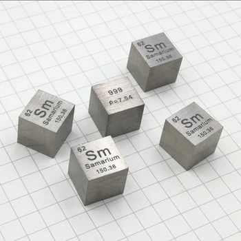 10 x 10 x 10 mm Wiredrawing Kovové Samária Kocka Vzácnych Zemín Kocka Periodickú Tabuľku Prvkov Cube Pre Zber(Sm≥99.9%)