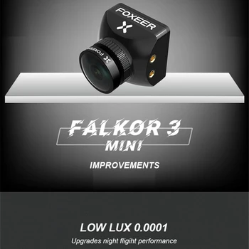 Foxeer Falkor 3 HD Kamera Mini/Micro 1200TVL 1.7 mm Objektív 4:3/16:9 PAL/NTSC Prepínateľné G-WDR DC5-40V FPV Foxeer RC Racing Drone