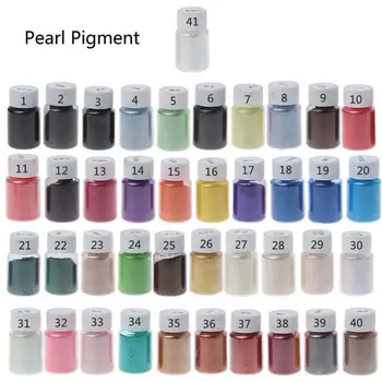41 Farby Pearlescent Pigment Sľudový Prach Epoxidové Živice Farbivo Na Farbenie Pearl Pigment Živice Šperky Robiť