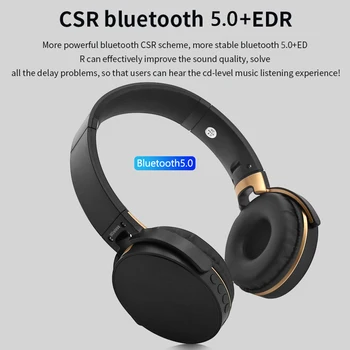 QC950 Skladacie Bluetooth V5.0+EDR Bluetooth Slúchadlá Na Ucho Bezdrôtové Káblové Stereo Slúchadlá s Mikrofónom