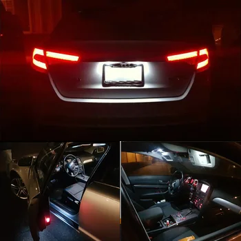 13pcs Biela, Canbus bezchybné Auto LED Žiarovky Interiéru Auta Pre rok BMW i3 Dome Mapu batožinového priestoru špz Lampa