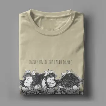 Mafalda Tanečnej Hudby Mužov Tričko Retro Tričká Krátky Rukáv, Golier Posádky Krku T-Shirt Čistej Bavlny Darček Oblečenie