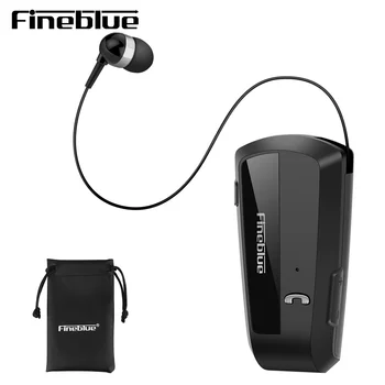 Fineblue NOVÉ F990 Bezdrôtové Bluetooth Slúchadlá S MIKROFÓNOM Krku Klip Na Teleskopické Typ Podnikania Šport Stereo In-ear S Bag