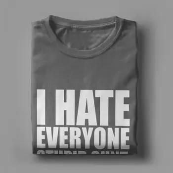 Neznášam Všetci Muži Tričko Autizmus Tričko Neznášam Ľudí, Osamelý Sociálne Nervózny Chlap Tees Úžasné Bavlna T-Shirt Swag Topy