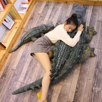 Realistický plyšové krokodíla hračka plnená voľne žijúcich zvierat mäkké veľká bábika hračka pre deti, darček k narodeninám