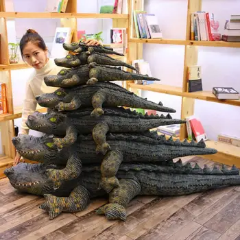 Realistický plyšové krokodíla hračka plnená voľne žijúcich zvierat mäkké veľká bábika hračka pre deti, darček k narodeninám