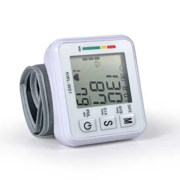 Zápästie Krvný Tlak Meter Monitor Zariadenie, stroj Automatický Digitálny LCD Displej Srdce Biť Hodnotiť Pulz Meter Opatrenie Tonometer