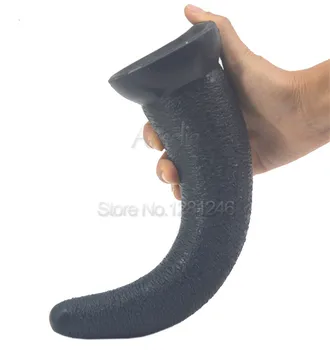 26.5 cm zakrivené veľké dlhé dildo ox horn dizajn, mäkké silikónové penis drsný povrch análny plug sacie g mieste stimulovať mačička sexuálne hračky
