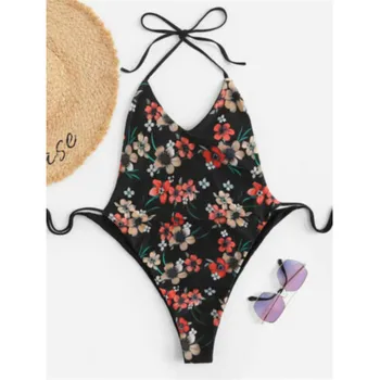 2019 Nové dámske Bikini, obojstranné Plavky s Nízkym Pásom Plavky, Letné Retro Bikini z Jedného kusu Sexy Plavky Biquini