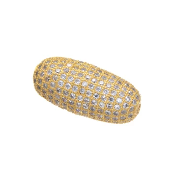 Kvalitné Zlaté Naplnené Veľké Korálky Nové Módne Zirconia Veľký Otvor Micro Pave korálky nosenie Šperkov, Takže Zistenia Príslušenstvo