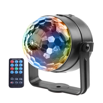 LED Kryštál Magických Rotujúce Gule Svetlá Mini RGB Aktivované Zvukom Disco Svetlo Hudba Vianočné KTV Strany EÚ/USA, 100-240V